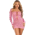 leg avenue - dress heart bows pink one size