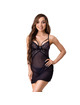 livco corsetti fashion - zoe lc 20202 babydoll + tanga negro s/m