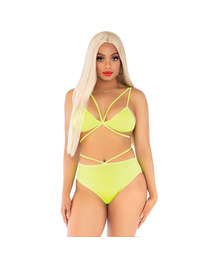 leg avenue - top bragas con tirantes amarillo
