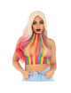 leg avenue - top de rejilla multicolor
