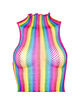 leg avenue - top de rejilla multicolor