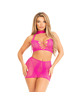 Leg avenue - black open lace top skirt