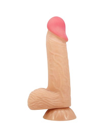 pretty love - sliding skin series realistic dildo with sliding skin suction cup 20.6 cm