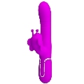 pretty love - vibrador rabbit multifunciÓn 4 en 1 mariposa fucsia