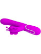 pretty love - vibrador rabbit multifunciÓn 4 en 1 mariposa fucsia