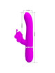 pretty love - vibrador rabbit multifunciÓn 4 en 1 mariposa fucsia