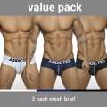 Pack 3 Cuecas Addicted Mesh Brief Push Up