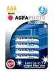 Paquete de 4 pilas alcalinas AGFA photo Platinum LR03 AAA 1.5 V, MN2400