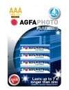 Pack 4 Alkaline Batteries AGFA Photo Platinum LR03 AAA 1.5 V MN2400