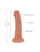 oninder - small bogotÁ vibrator dildo 9 speeds natural 22 cm -o- 4.5 cm - free app