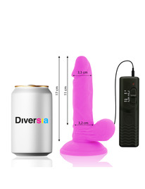 Vibrador Realístico Diversia Steve Roxo 17 cm