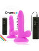 diversia - flexible vibrating dildo purple 17 cm -o- 3.3 cm