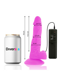 Vibrador Realístico Diversia Shane Roxo 18 cm