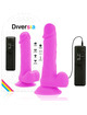 diversia - flexible vibrating dildo purple 20.5 cm -o- 4.2 cm