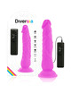 diversia - flexible vibrating dildo purple 21 cm -o- 4.9 cm