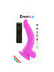 diversia - flexible vibrating dildo purple 21.5 cm -o- 4.5 cm