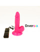 diversia - dildo flexible con vibracion rosa 17 cm -o- 3.3 cm