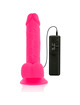 diversia - flexible vibrating dildo pink 20.5 cm -o- 4.2 cm