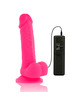 diversia - flexible vibrating dildo pink 20.5 cm -o- 4.2 cm