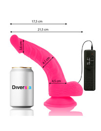 Vibrador Realístico Diversia Shaun Rosa 21.5 cm
