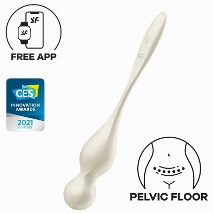 Bolas de Kegel SatisfyerLove Birds com Vibração Branco