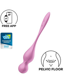 satisfyer - love birds bolas kegel vibradoras rosa
