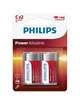 philips - power batteries pila c lr14 pack 2