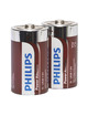 philips - power alkaline pila d lr20 pack 2
