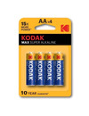 kodak - max alkaline battery aa lr6 blister * 4