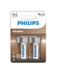 philips - alkaline pila d lr20 blister*2
