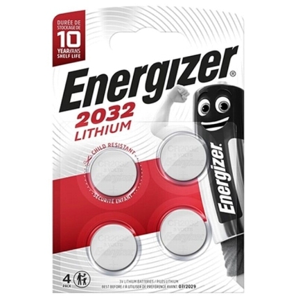 energizer - pila boton litio cr2032 3v blister*4