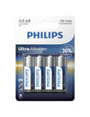 philips - ultra alkaline battery aa lr6 4 unit