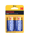 kodak - max pila alcalina d lr20 blister*2