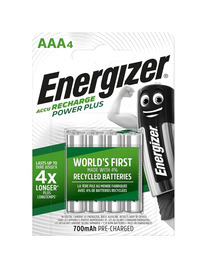 4x Pilhas Energizer Recarregáveis AAA