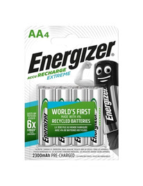 4x Pilhas Energizer Recarregável Extreme HR6 AA 2300MAH