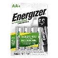 energizer - universal rechargeable battery hr6 aa 1300mah 4 unit