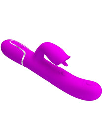 Vibrador Rabbit Pretty Love com Língua Rosa