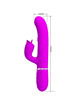pretty love - vibrador rabbit con licking fucsia