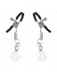 Kink Nipple Clamps Silver Glass Ball