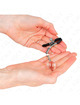 Kink Nipple Clamps Silver Glass Ball