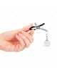 Kink Nipple Clamps Silver Glass Ball