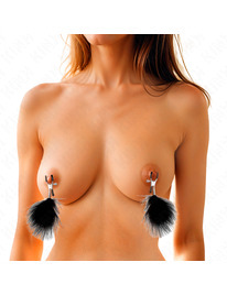 Kink Nipple Clamps Black Feather