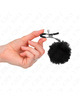 Pinças para Mamilos Kink Fur Preto