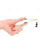 Kink Nipple Clamps Fine Gold 3 Glass Beads