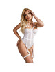 Bustier Subblime com Cinta de Liga Branco