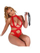Body Subblime Halter Sexy com Harness Vermelho
