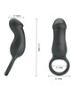 Pretty Love Trae Cockring Vibrador con Estimulador de Clítoris Negro
