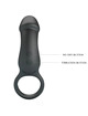 Pretty Love Trae Cockring Vibrador con Estimulador de Clítoris Negro