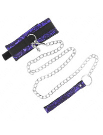 Coleira Kink Curto Renda com Trela Roxo