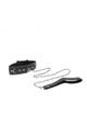 kink - pvc leather necklace with belt 105 cm rhinestone rivet 41.5 x 4 cm